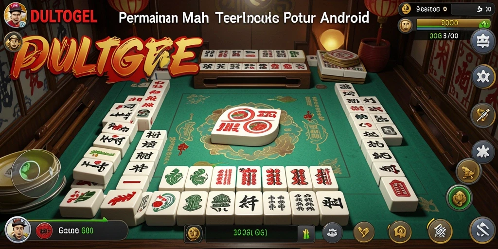 Tampilan gameplay DULTOGEL dengan ubin Mahjong warna-warni.