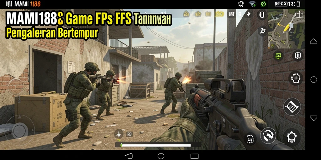 Screenshot dari MAMI188 menampilkan aksi tembak-menembak yang intens.