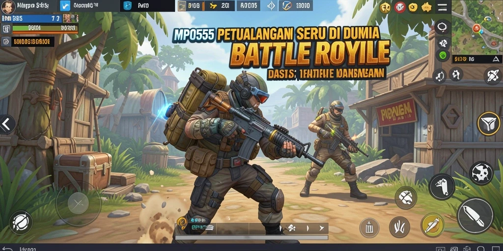 Tampilan gameplay seru dari MPO555 dalam pertempuran Battle Royale.
