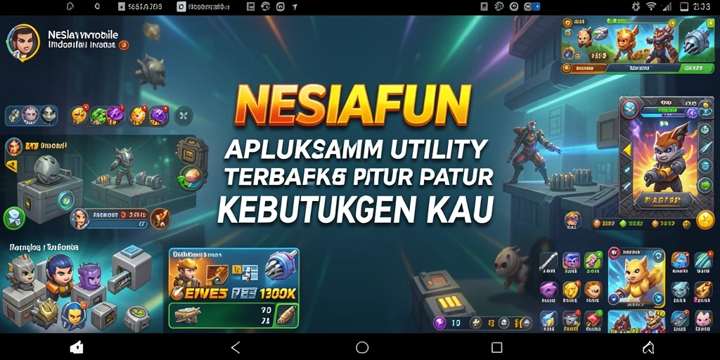 Tampilan antarmuka pengguna NESIAFUN yang sederhana dan fungsional.
