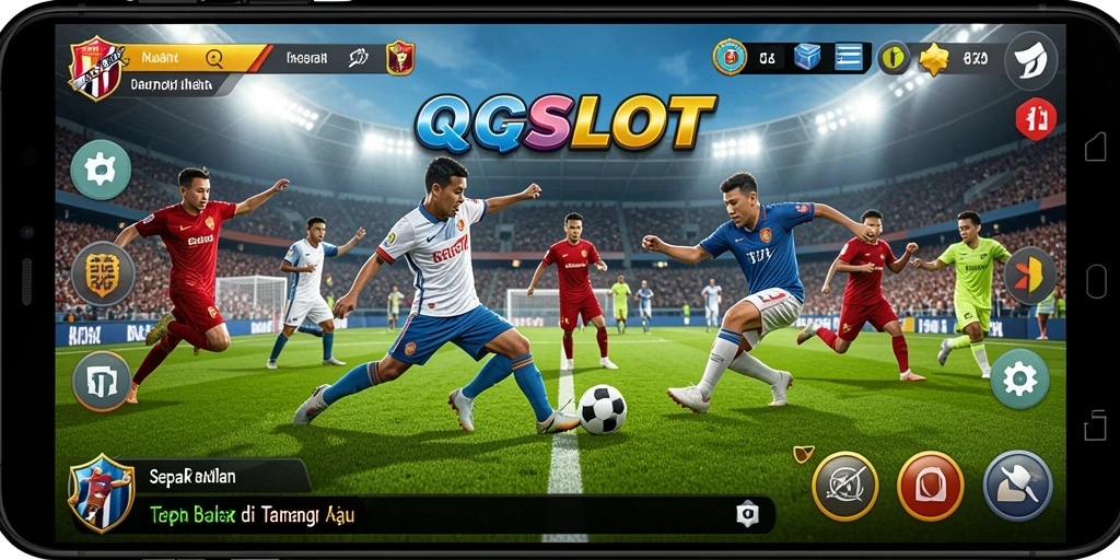 Tampilan pertandingan sepak bola seru di QQSLOT.