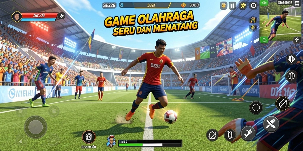 Tampilan gameplay SE328 yang menegangkan dan kompetitif dalam olahraga.