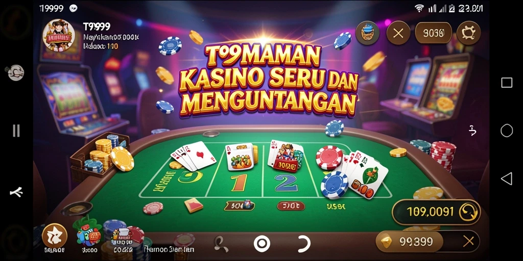 Screenshot T9999 menampilkan suasana permainan kasino yang menarik.
