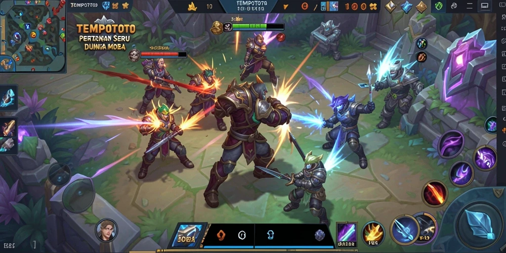 Tampilan gameplay menarik dari TEMPOTOTO dengan karakter beragam.